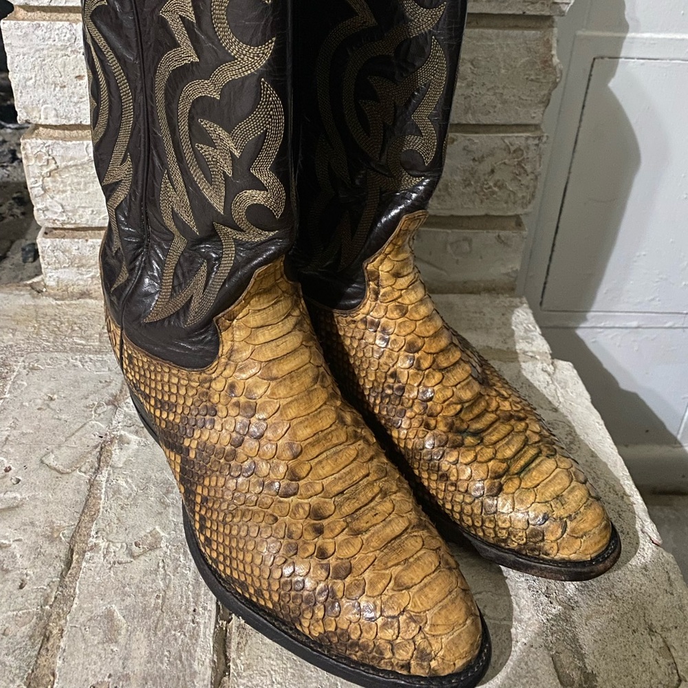 Tony Lama Python Boots Size 9d - image 1